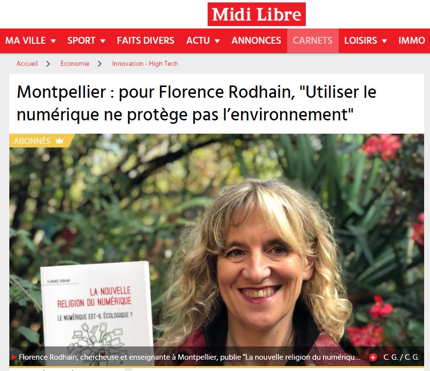 Midi Libre Florence Rodhain 29 10 2019