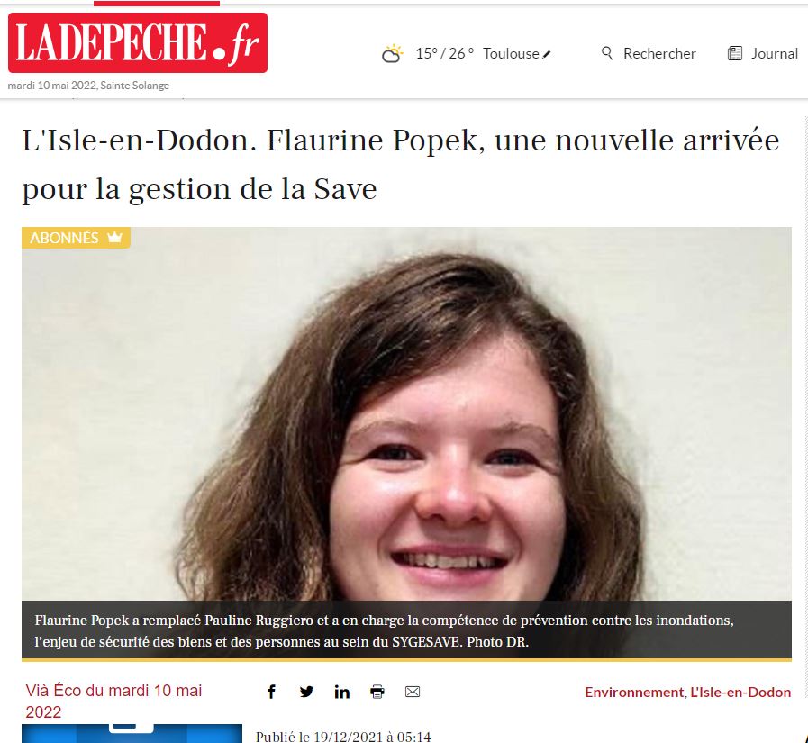La Depeche Flaurine Popeck 19 12 2021