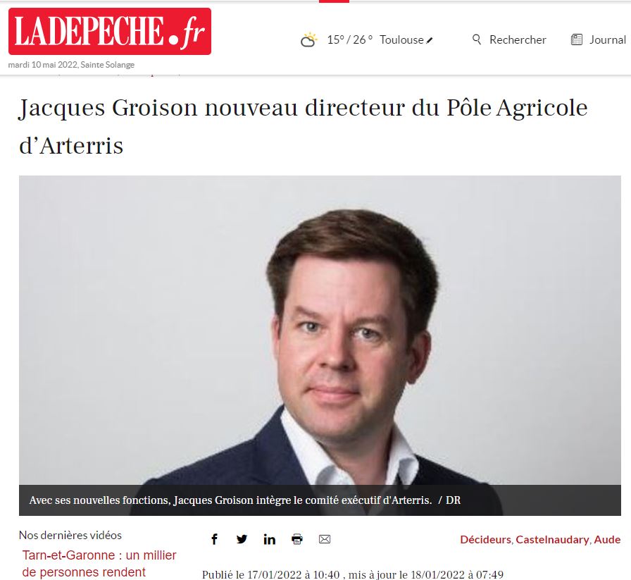 La Depeche Jacques Groison 17 01 2022